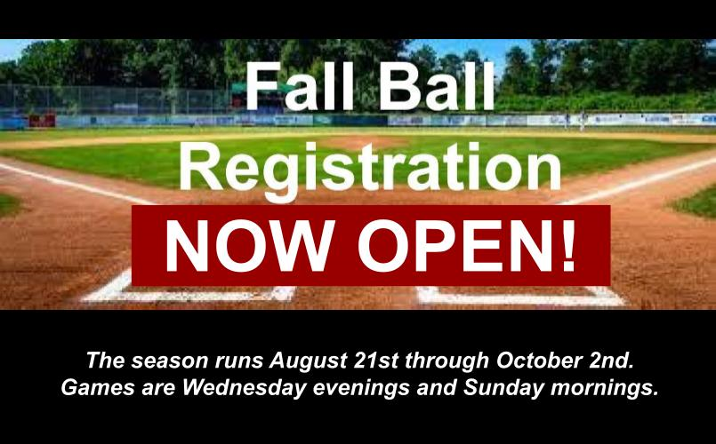 Fall Registration Now Open